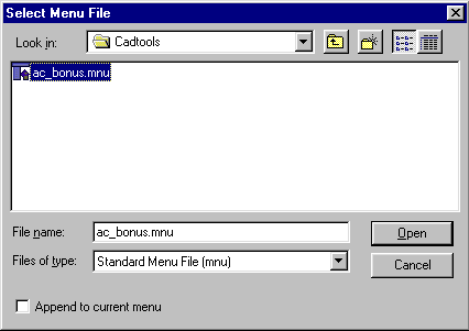 Select Menu Files